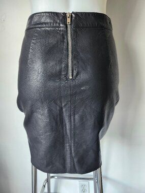 Dorothy Perkins Black Leather Look Mini Skirt w/ Pockets